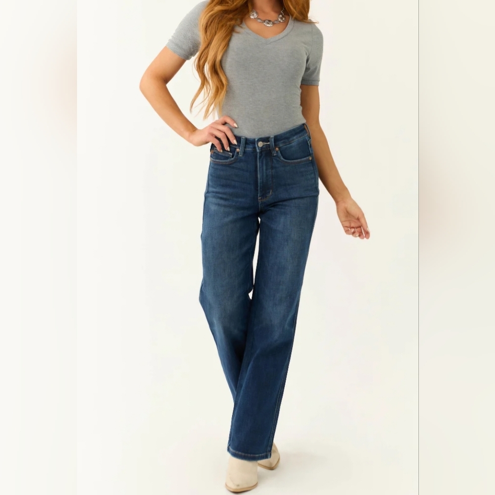 Judy Blue High Rise Tummy Control Straight Leg Stretch Jeans Regular Plus NEW✨️ - Picture 11 of 12